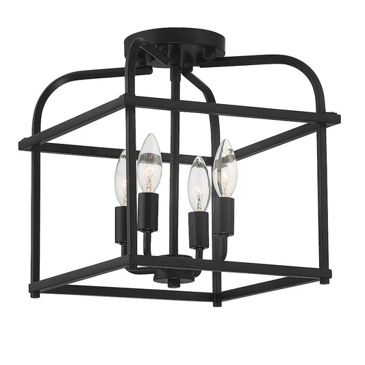 Savoy House 4-Light Ceiling Light, Matte Black