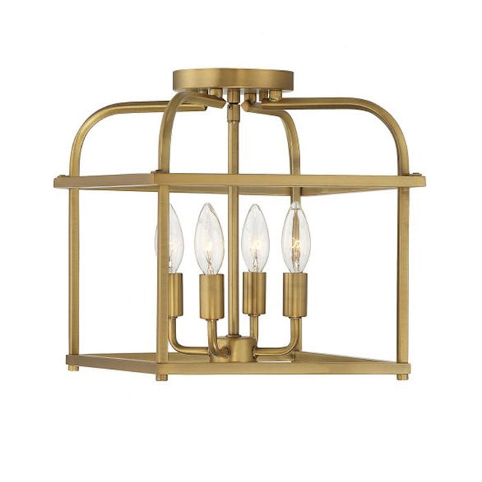 Savoy House 4-Light Ceiling Light, Natural Brass - M60061NB