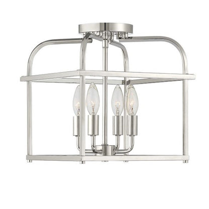 Savoy House 4-Light Ceiling Light, Polished Nickel