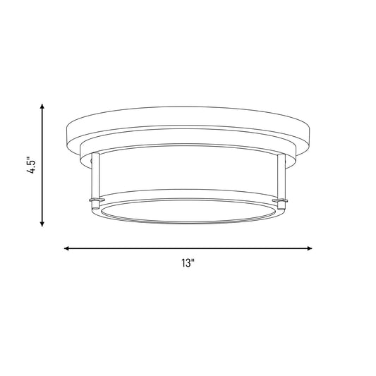 Savoy House 2-Light 4.5" Ceiling Light, Nickel