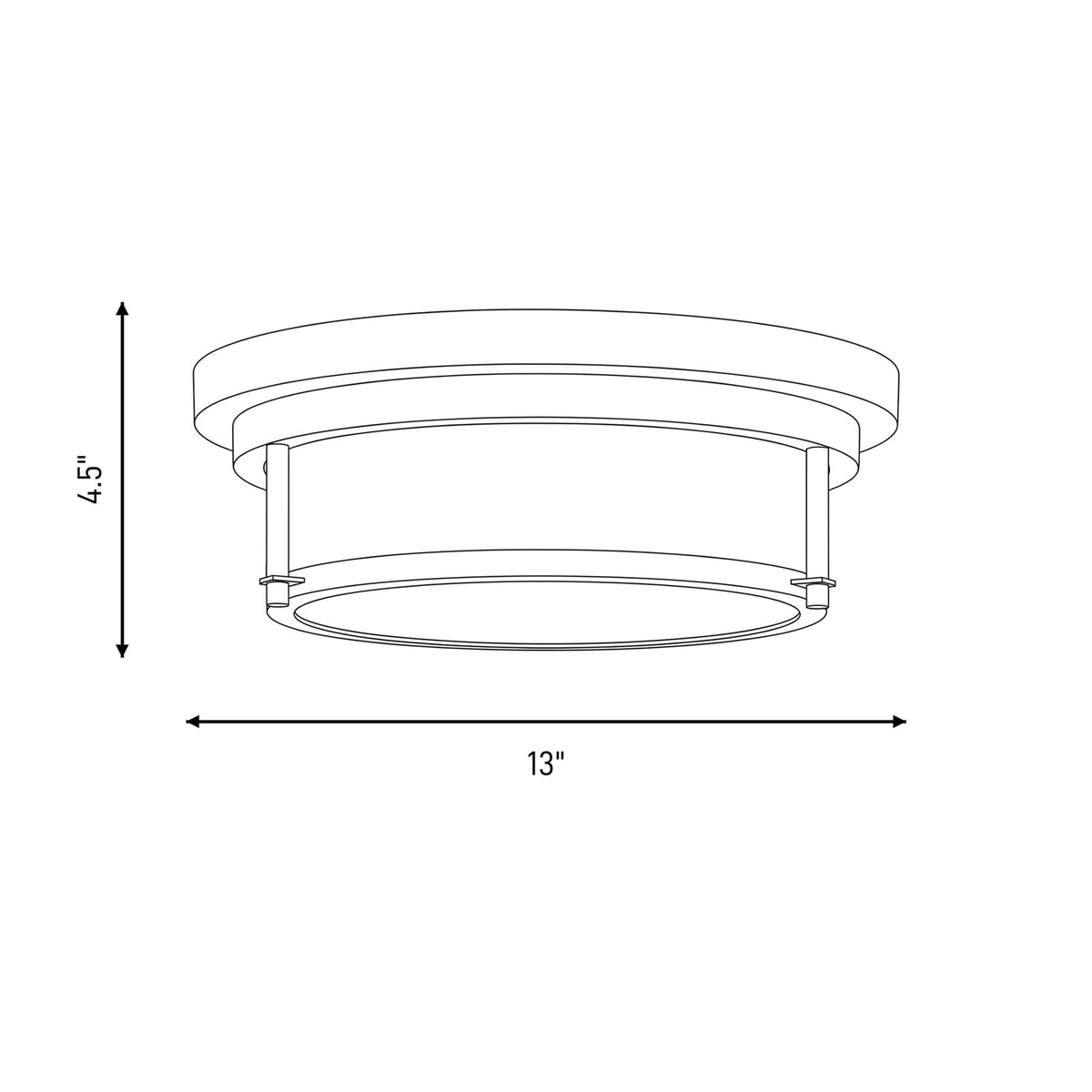 Savoy House 2-Light 4.5" Ceiling Light, Nickel