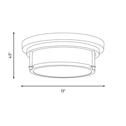 Savoy House 2-Light 4.5" Ceiling Light, Black