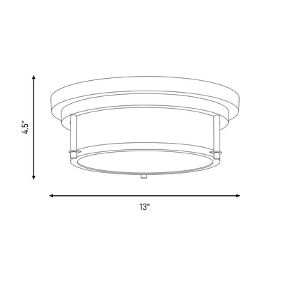Savoy House 2-Light 4.5" Ceiling Light, Brass