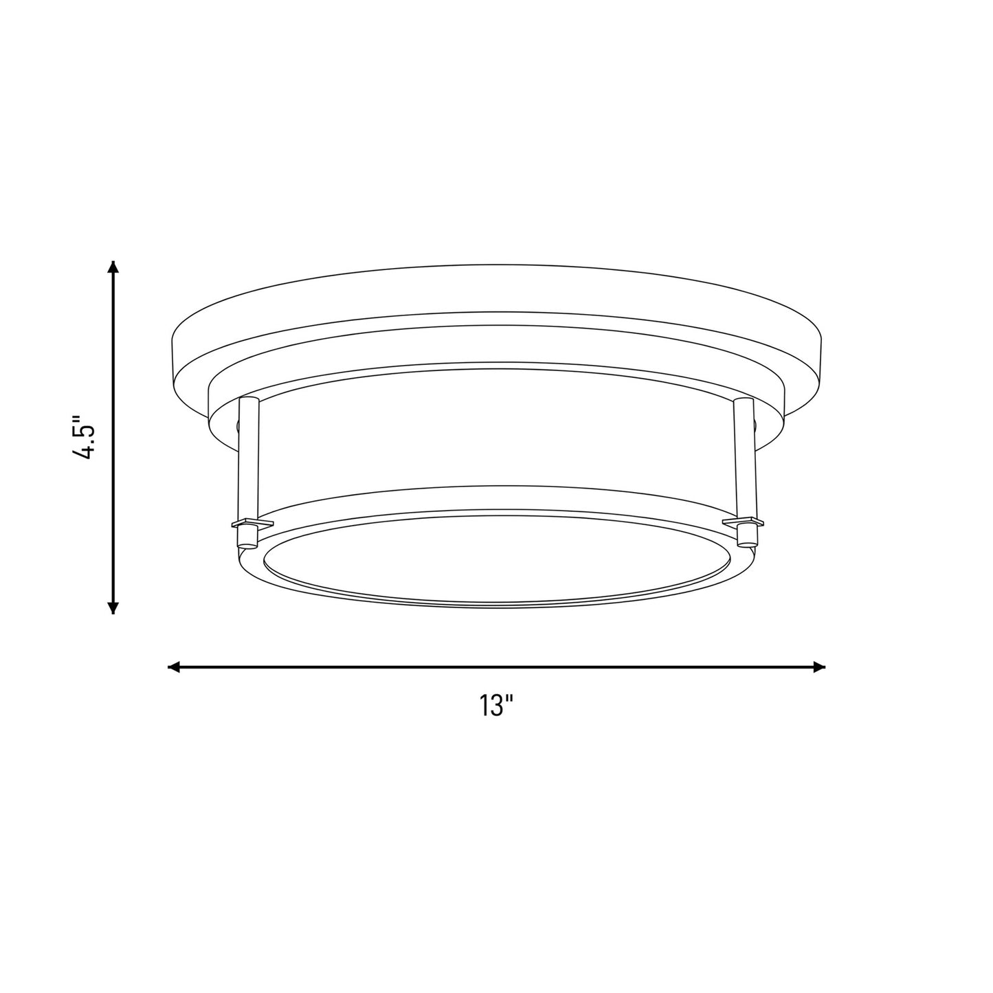 Savoy House 2-Light 4.5" Ceiling Light, Oil Rubbed Bronze