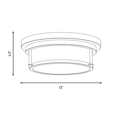 Savoy House 2-Light 4.5" Ceiling Light, Polished Nickel