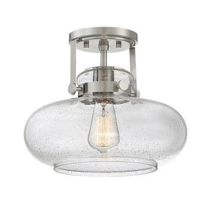 Meridian Traditional 1 Light Semi Flush Mount