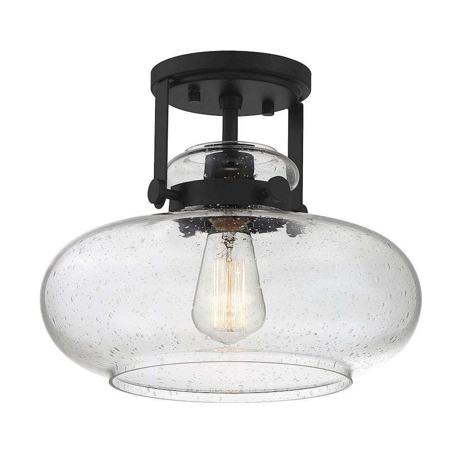Meridian Traditional 1 Light Semi Flush Mount