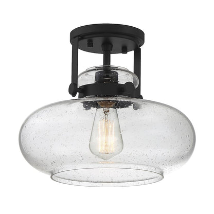 Meridian Traditional 1 Light Semi Flush Mount