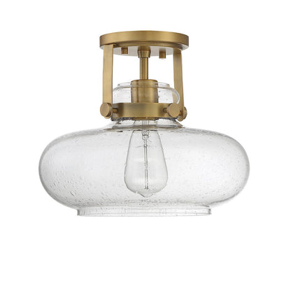 Meridian Traditional 1 Light Semi Flush Mount