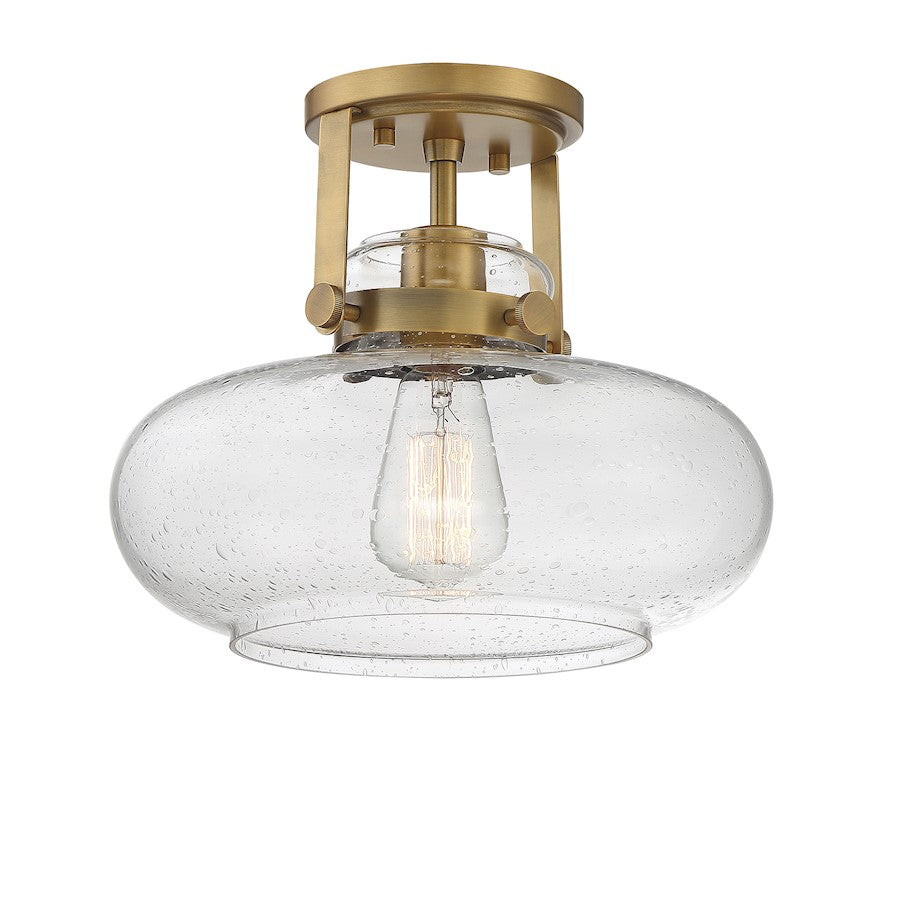 Meridian Traditional 1 Light Semi Flush Mount