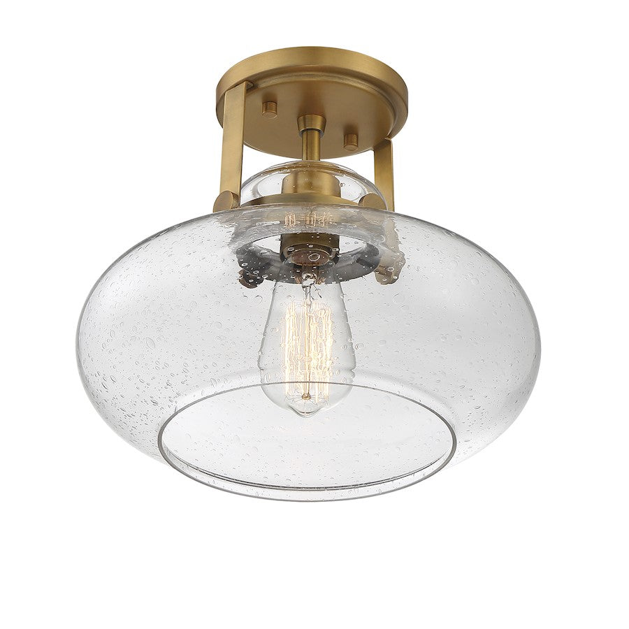 Meridian Traditional 1 Light Semi Flush Mount