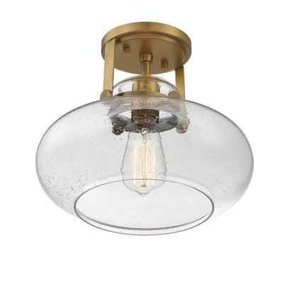 Meridian Traditional 1 Light Semi Flush Mount