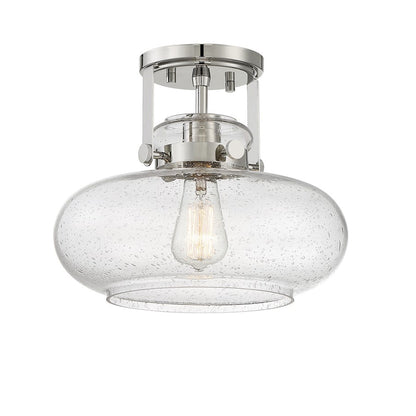 Meridian Traditional 1 Light Semi Flush Mount