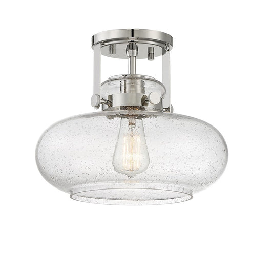 Meridian Traditional 1 Light Semi Flush Mount