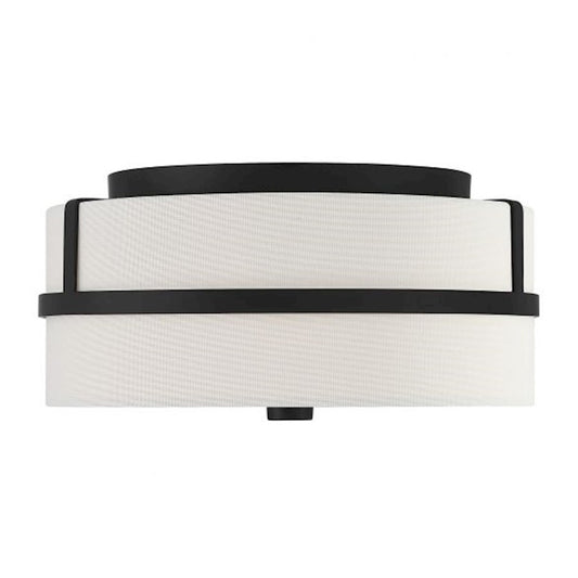 Savoy House 2-Light 6" Ceiling Light, Matte Black