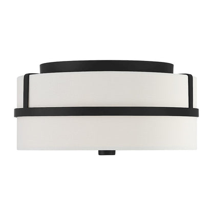 Savoy House 2-Light 6" Ceiling Light, Matte Black