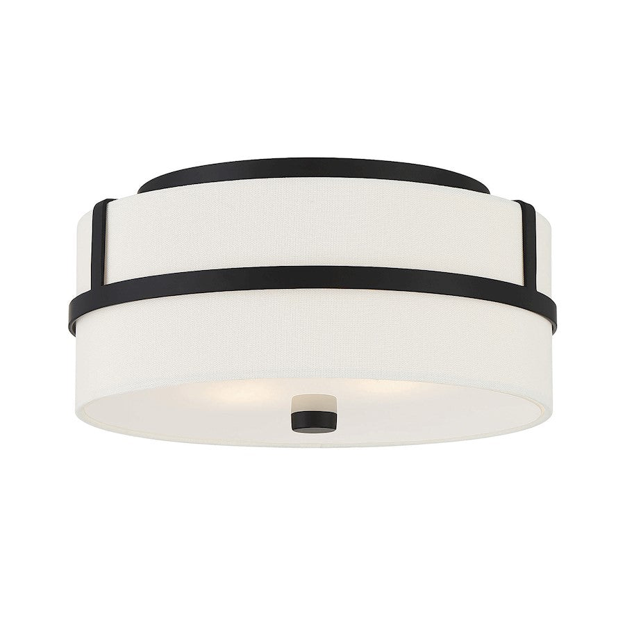 Savoy House 2-Light 6" Ceiling Light, Matte Black