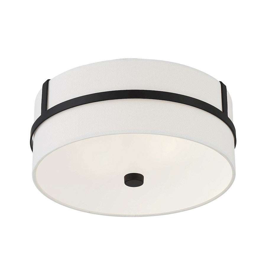 Savoy House 2-Light 6" Ceiling Light, Matte Black