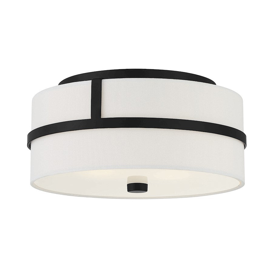 Savoy House 2-Light 6" Ceiling Light, Matte Black