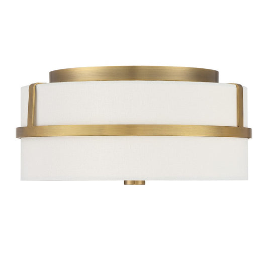 Savoy House 2-Light 6" Ceiling Light, Natural Brass
