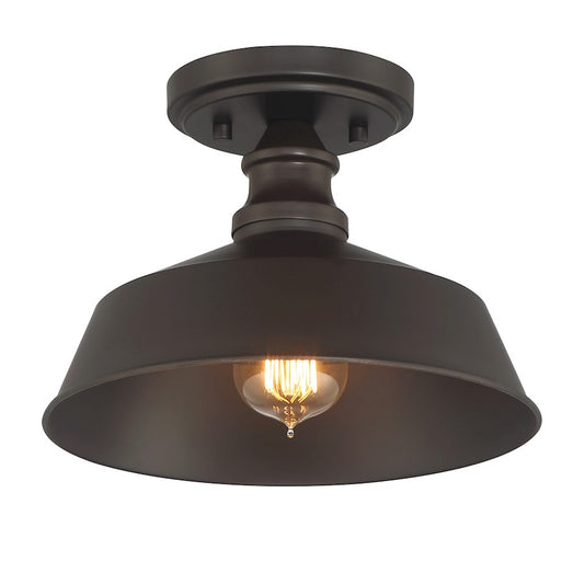 Meridian Vintage 1 Light Semi Flush