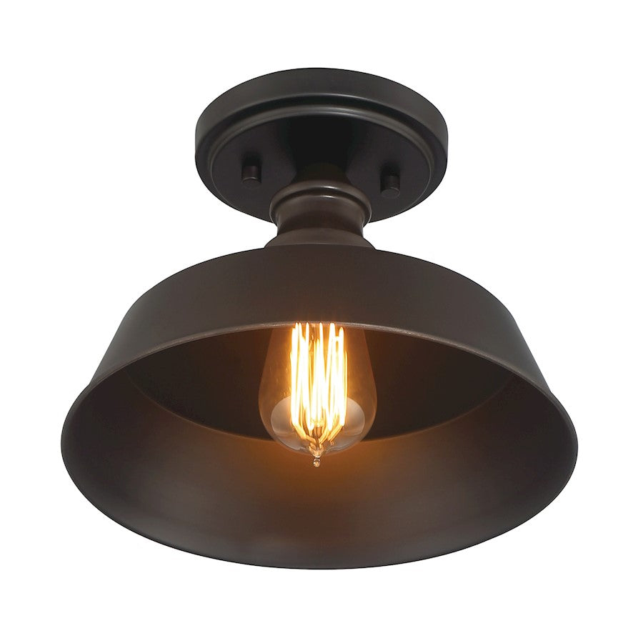 Meridian Vintage 1 Light Semi Flush