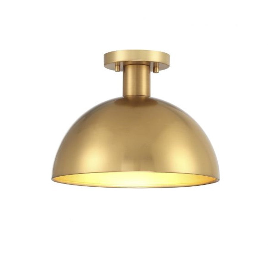 Savoy House 1-Light 12" Vintage Ceiling Light, Natural Brass - M60071NB