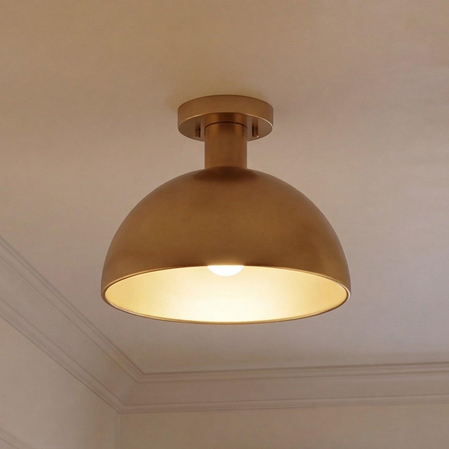Meridian Vintage 1 Light Semi Flush Mount