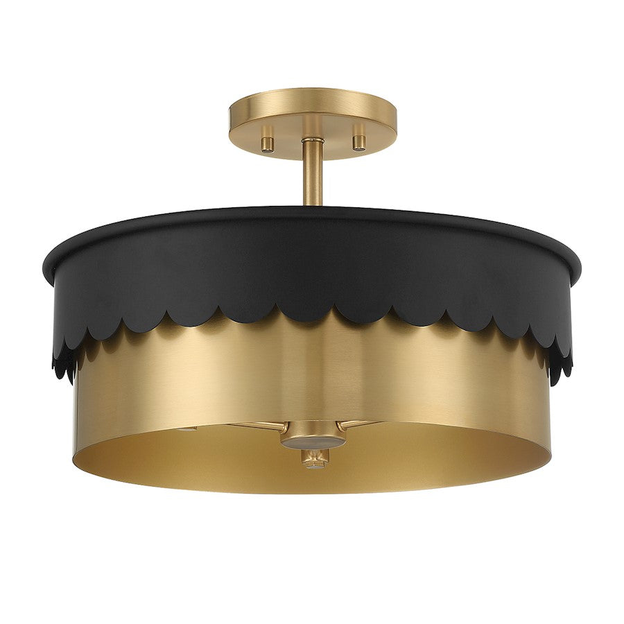 Savoy Meridian 3 Light Semi-Flush Mount