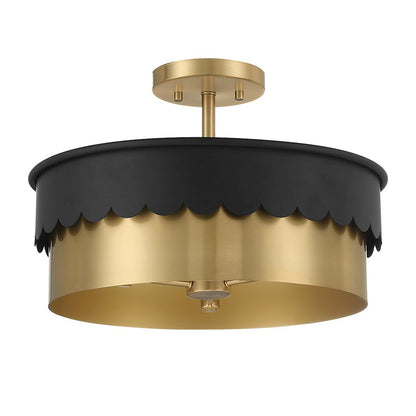 Savoy Meridian 3 Light Semi-Flush Mount