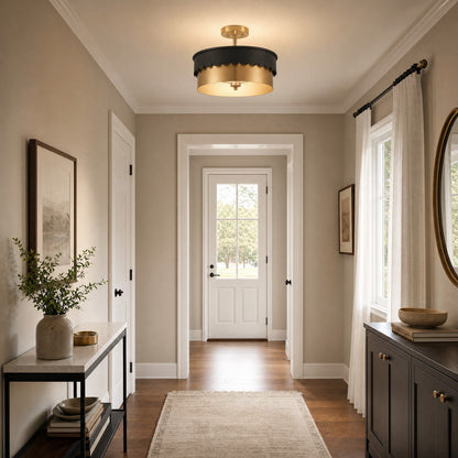 Savoy Meridian 3 Light Semi-Flush Mount