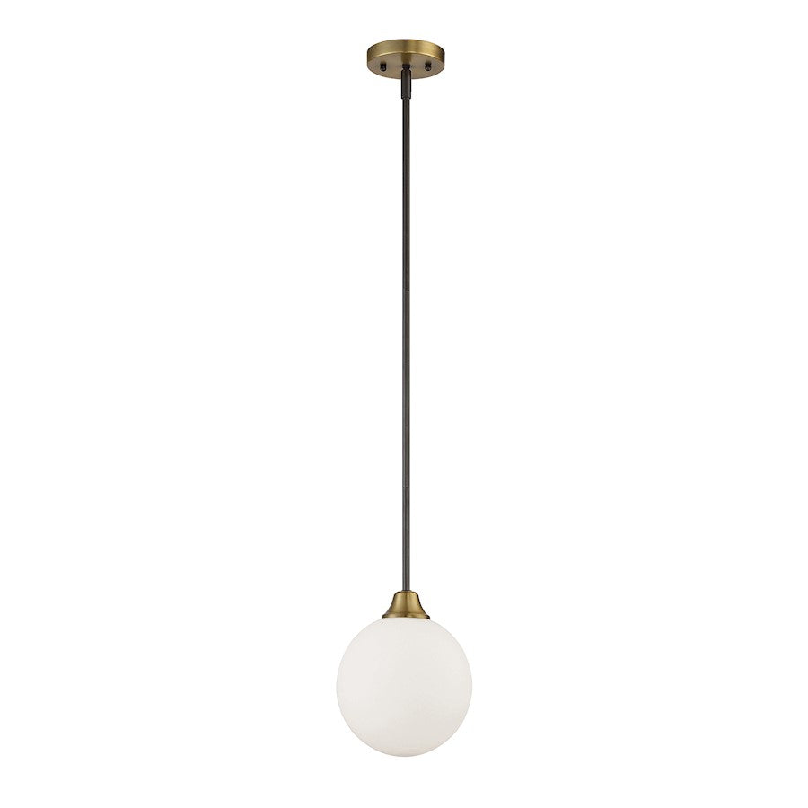 Savoy House 1-Light Mini Pendant, Oil Rubbed Bronze/Natural Brass - M70005-79