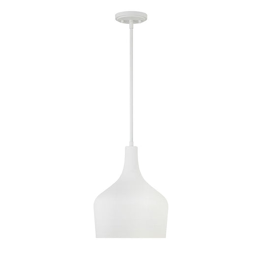 1 Light Pendant, Bisque White