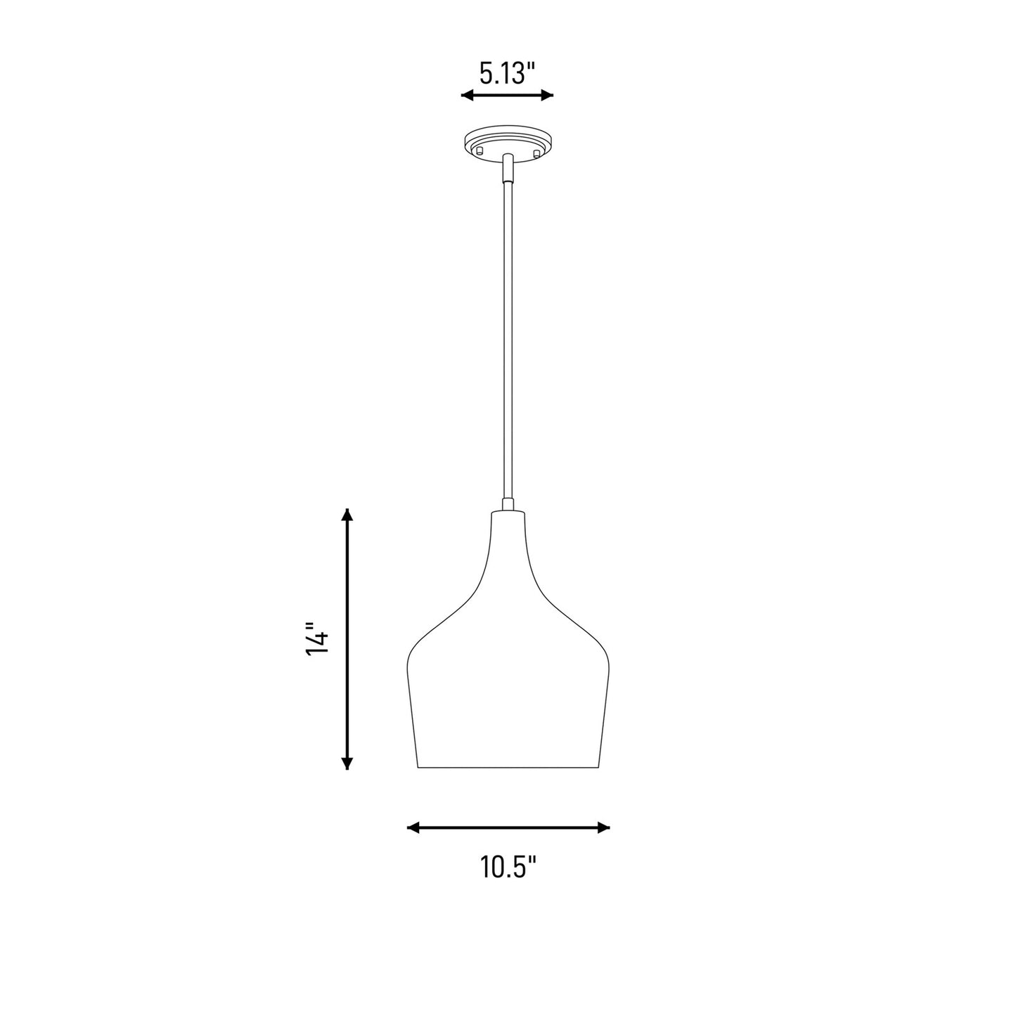 1 Light 11" Pendant, Oil Rubbed Bronze