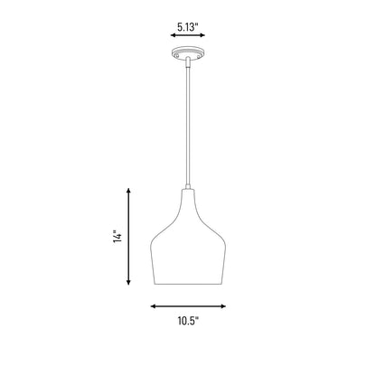 1 Light 11" Pendant, Oil Rubbed Bronze