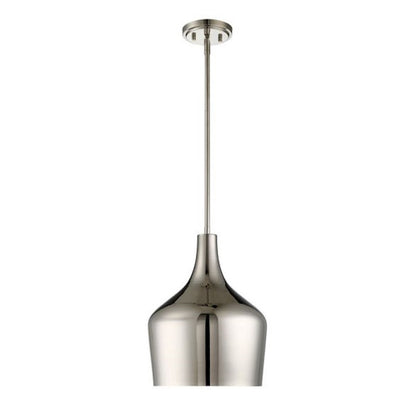 1 Light 11" Pendant, Polished Nickel