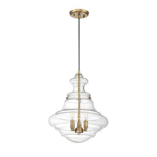 Savoy House 3-Light 18" Pendant, Natural Brass - M70058NB