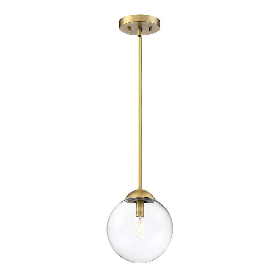 Savoy House 1-Light 8" Orb Mini Pendant, Natural Brass - M70067NB