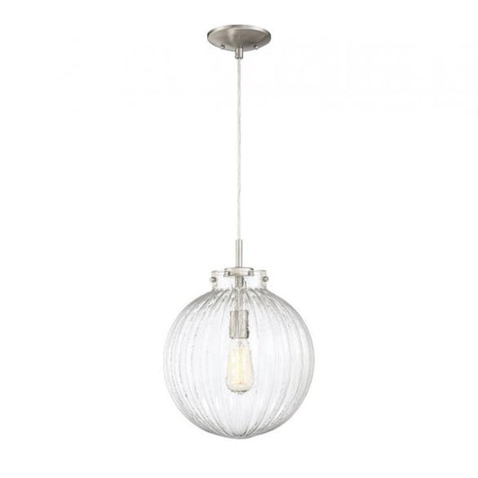 Savoy House 1-Light 12" Mini Pendant, Brushed Nickel - M70068BN