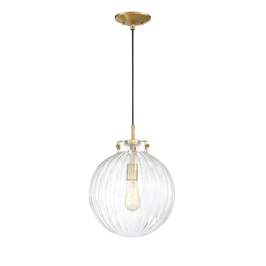 Savoy House 1-Light 12" Mini Pendant, Natural Brass - M70068NB