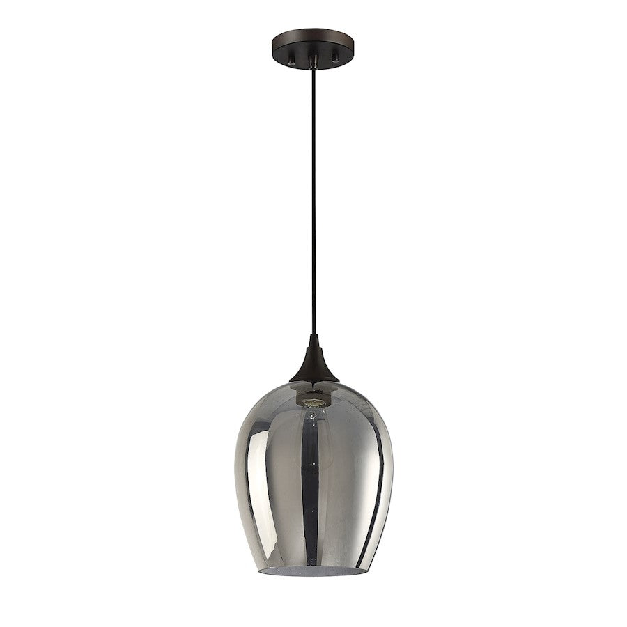 1 Light 15" Mini Pendant, Oil Rubbed Bronze