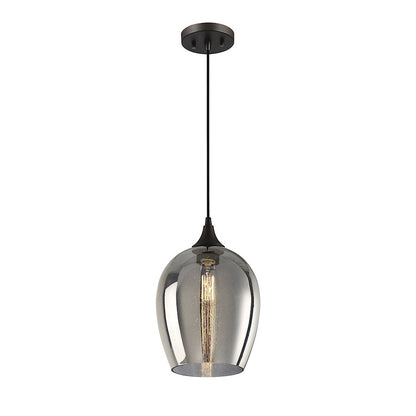 1 Light 15" Mini Pendant, Oil Rubbed Bronze