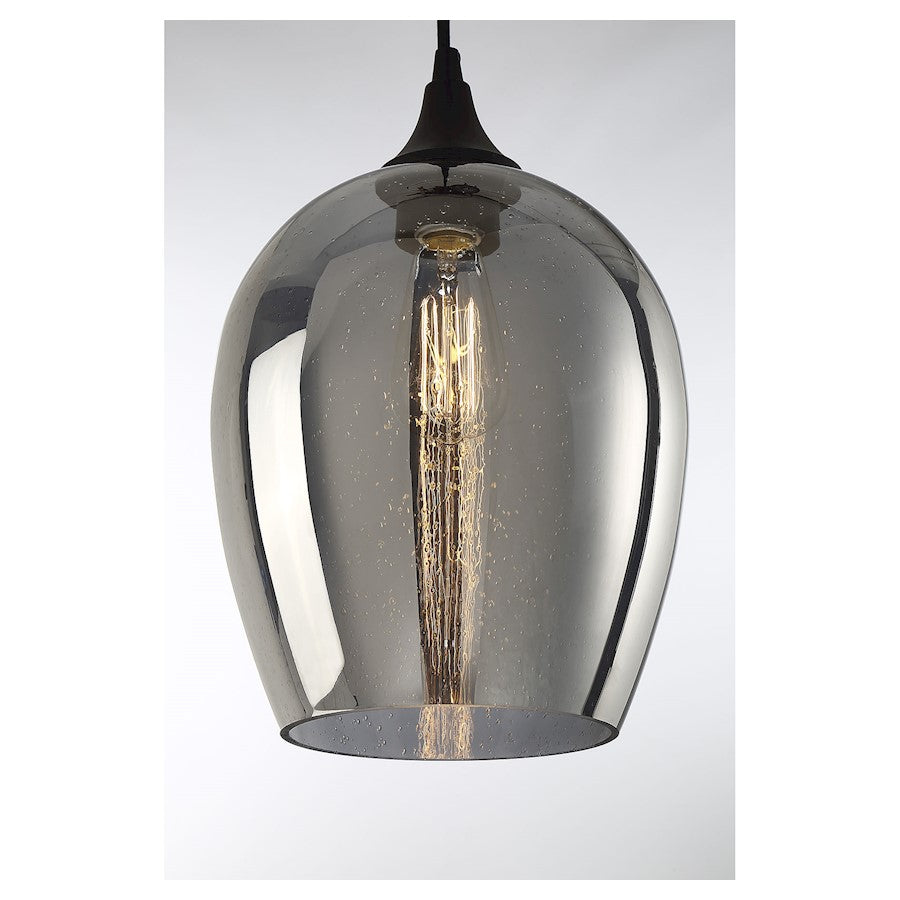 1 Light 15" Mini Pendant, Oil Rubbed Bronze