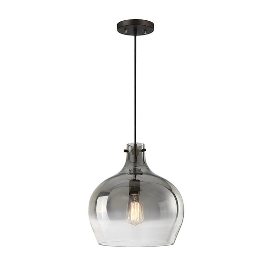 Savoy House 1-Light 14" Pendant, Oil Rubbed Bronze/Smoked Ombre - M70078ORB