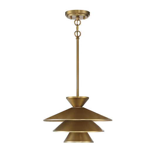 Savoy House 1-Light 14" Pendant, Natural Brass/Brass - M70096NB