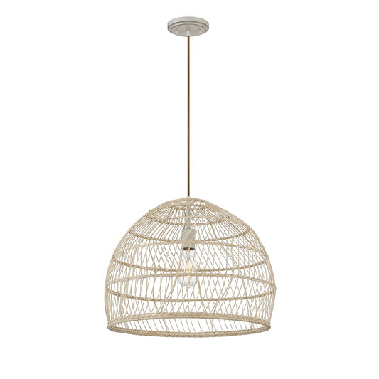 1 Light Pendant, Natural Rattan