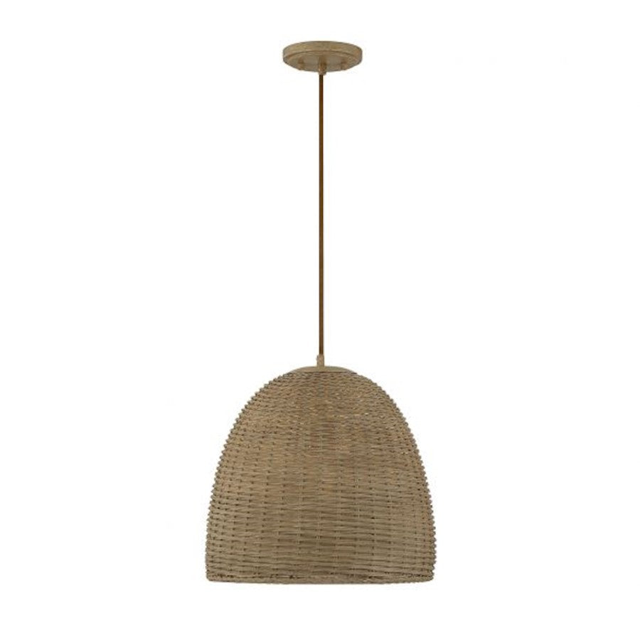 Savoy House 1-Light Pendant, Natural Wicker - M70107NWIC