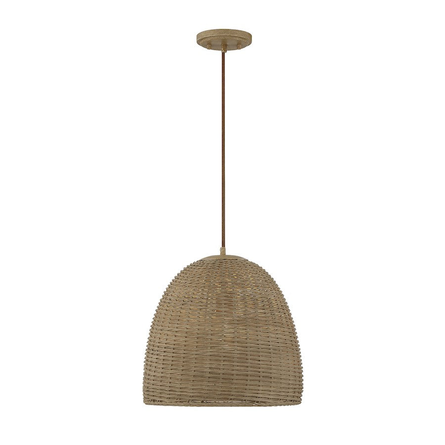 1 Light Pendant, Natural Wicker