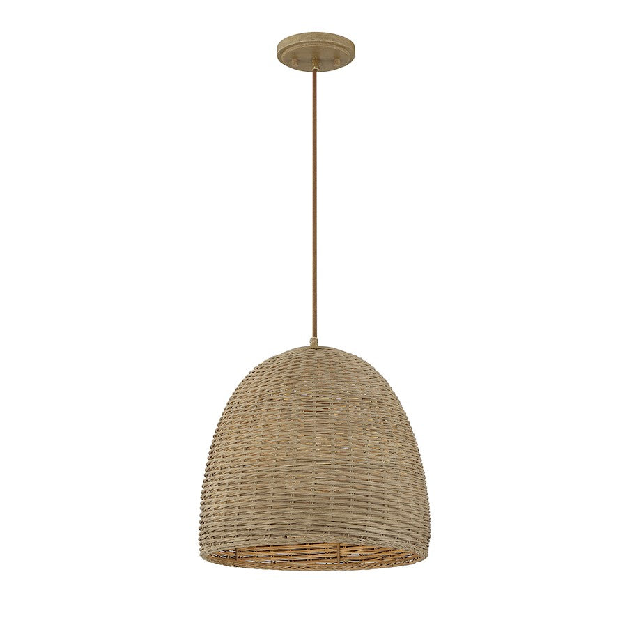 1 Light Pendant, Natural Wicker