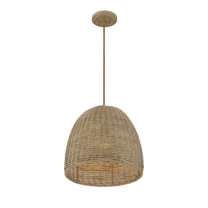 1 Light Pendant, Natural Wicker